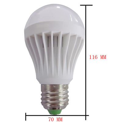 【7W LED5730贴片 塑料球泡灯 恒流 ac110-265v】价格,厂家,图片,LED球泡灯,崇左市晶光辉照明-